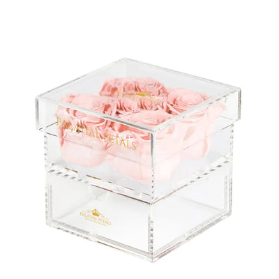 Blush Eternity Roses - Acrylic Box