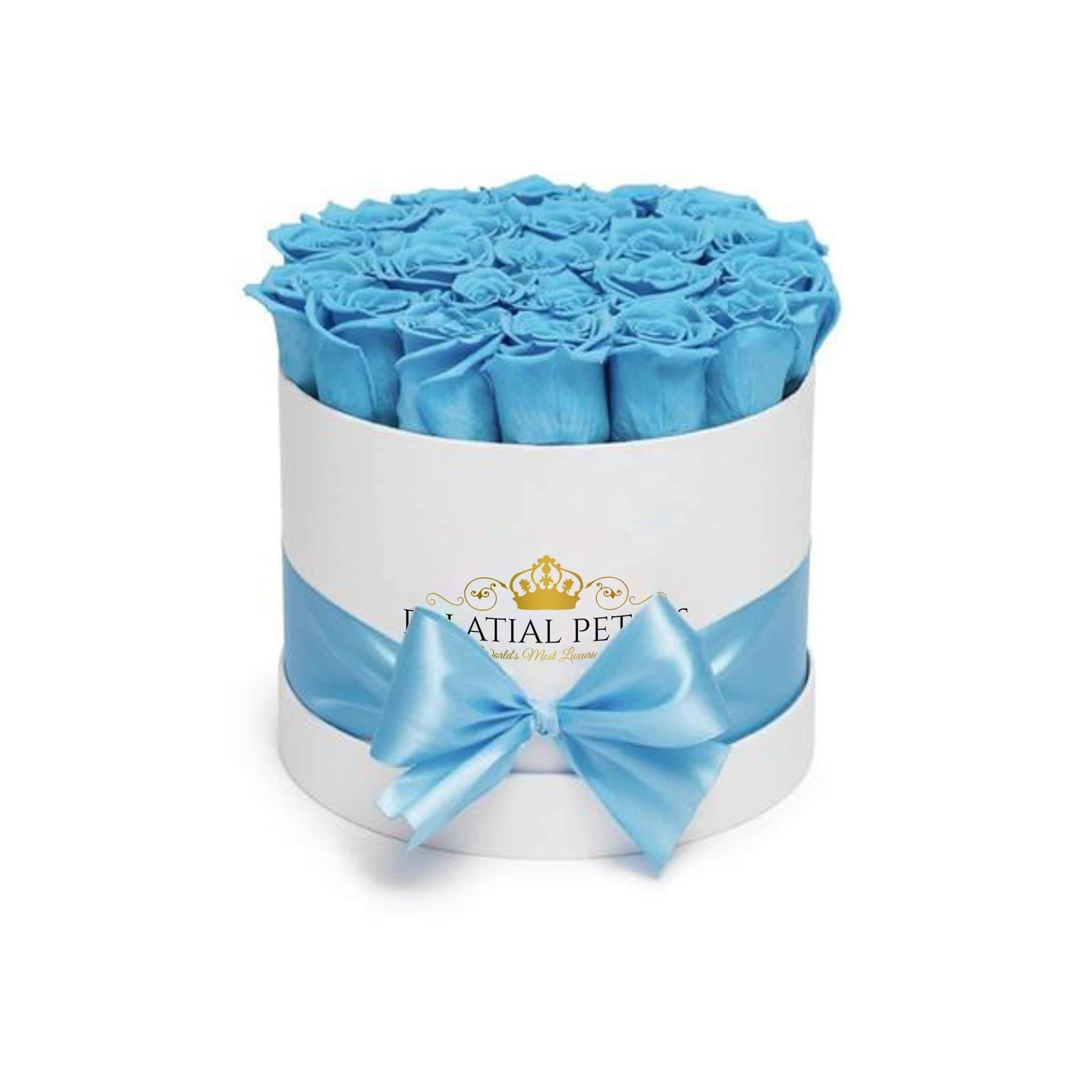 Baby Blue Roses That Last A Year Classic Rose Box Palatial Petals