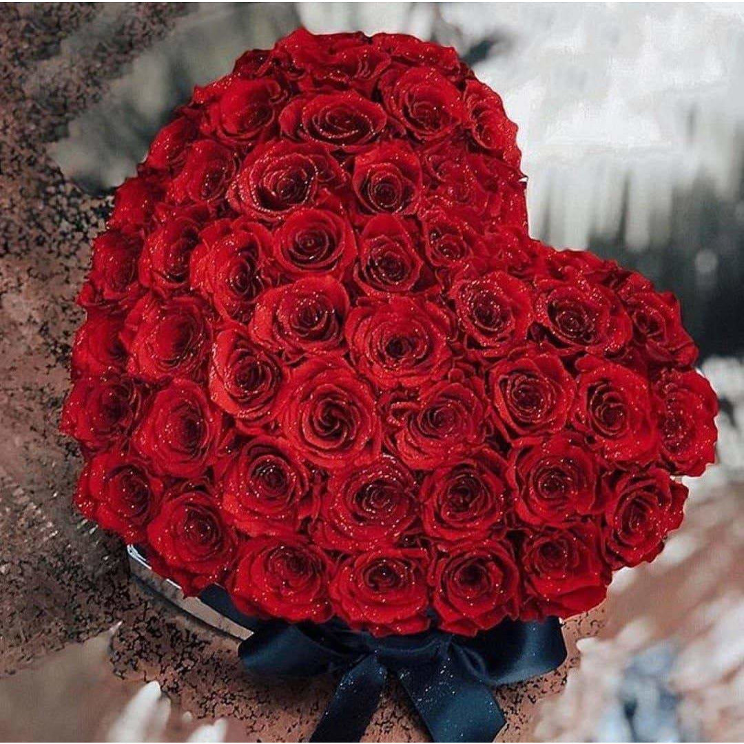 red roses and hearts