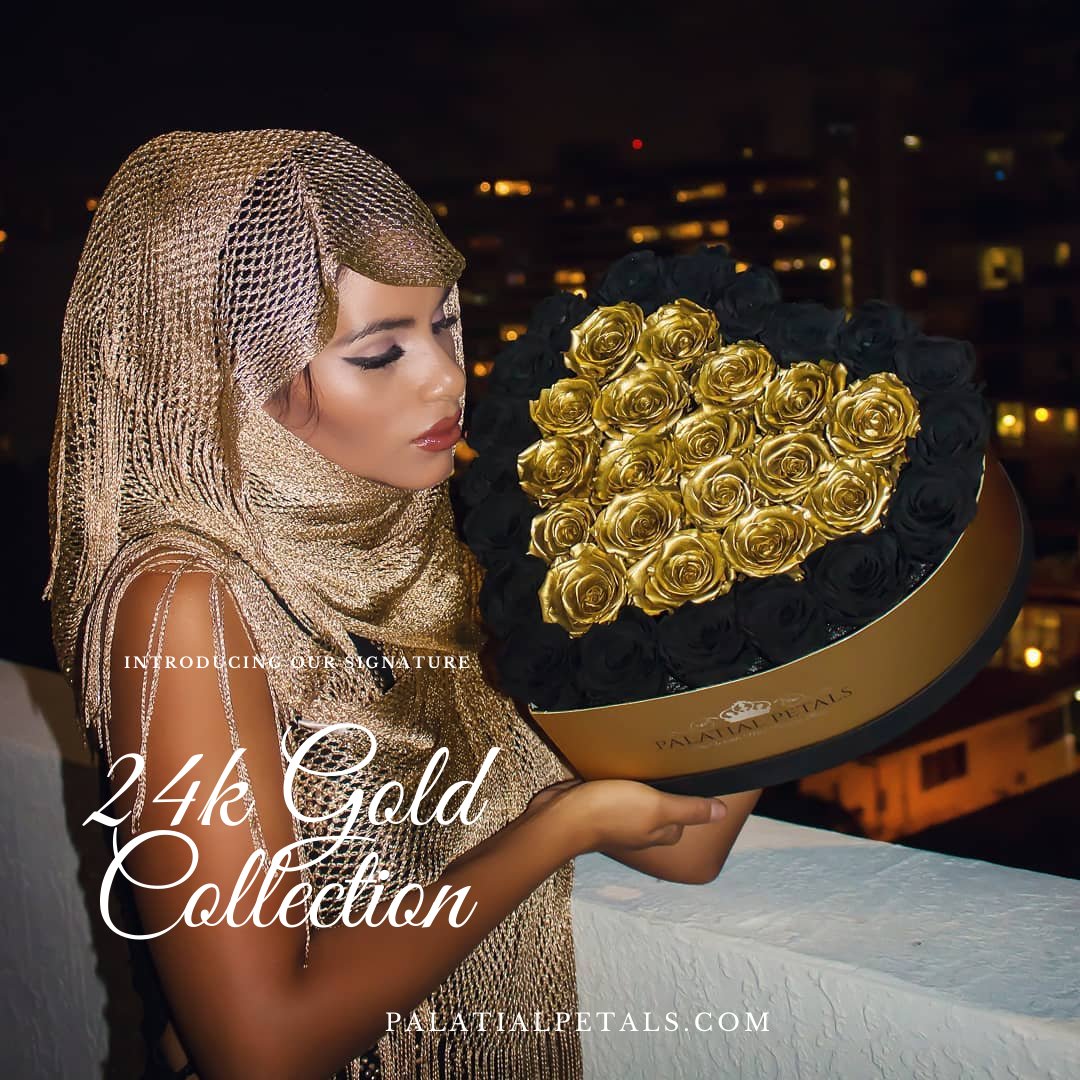 Gold Roses That Last a Year | 24K Preserved Rose Box – Palatial Petals