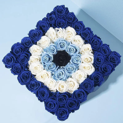 Forever rose box from the Evil Eye Collection – handcrafted floral symbolism