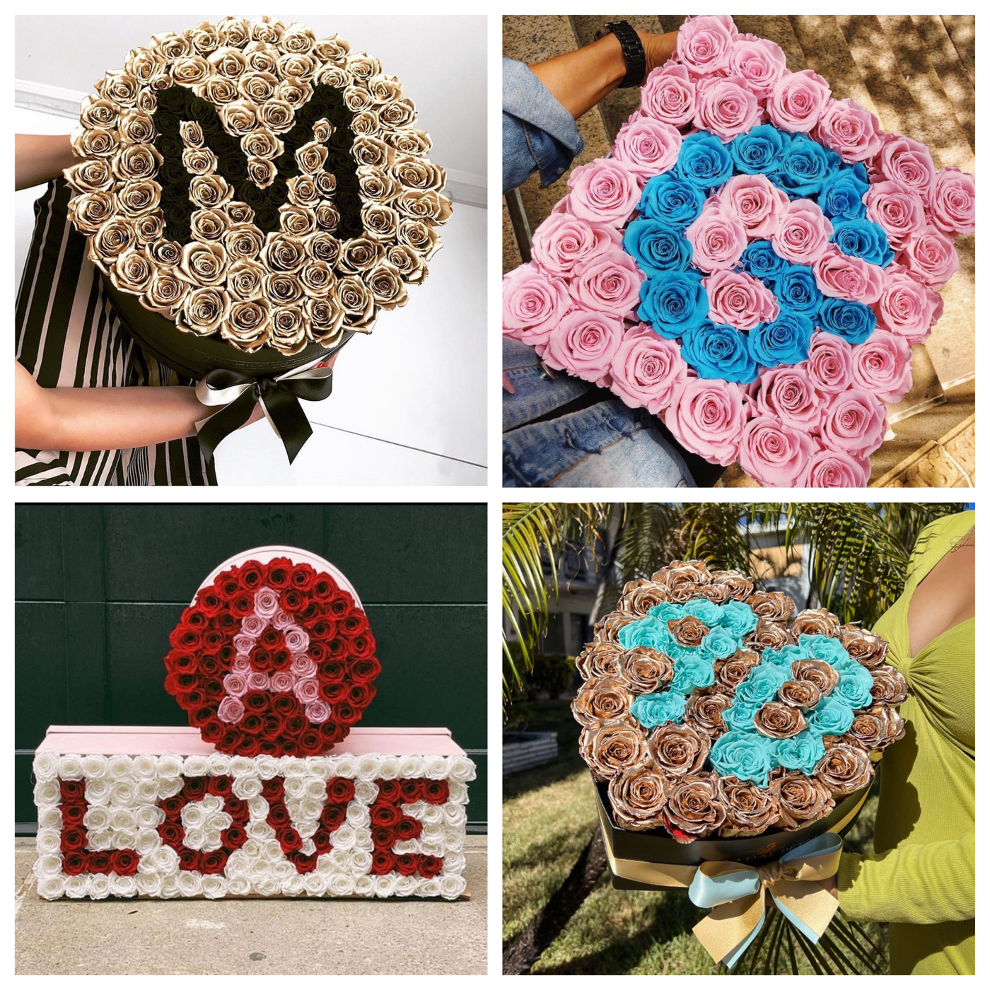 Love Pattern Round Flower Gift Box