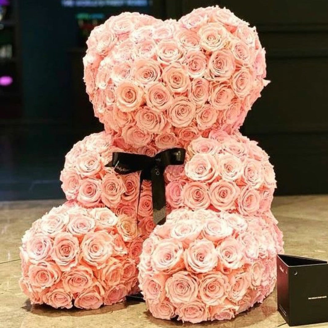 Teddy bear made of real roses near me online