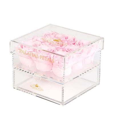 Bridal Pink Eternity Roses - Acrylic Box