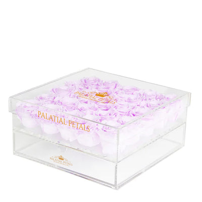 Lilac Eternity Roses - Acrylic Box