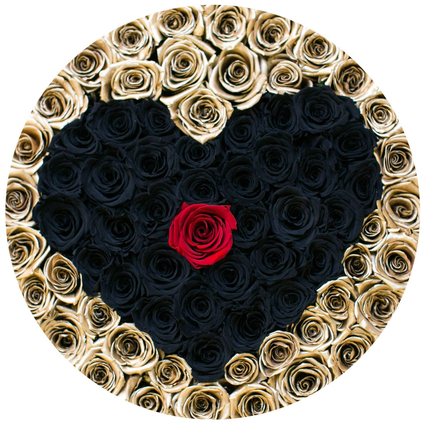 Roses That Last A Year - 24k Gold & Black