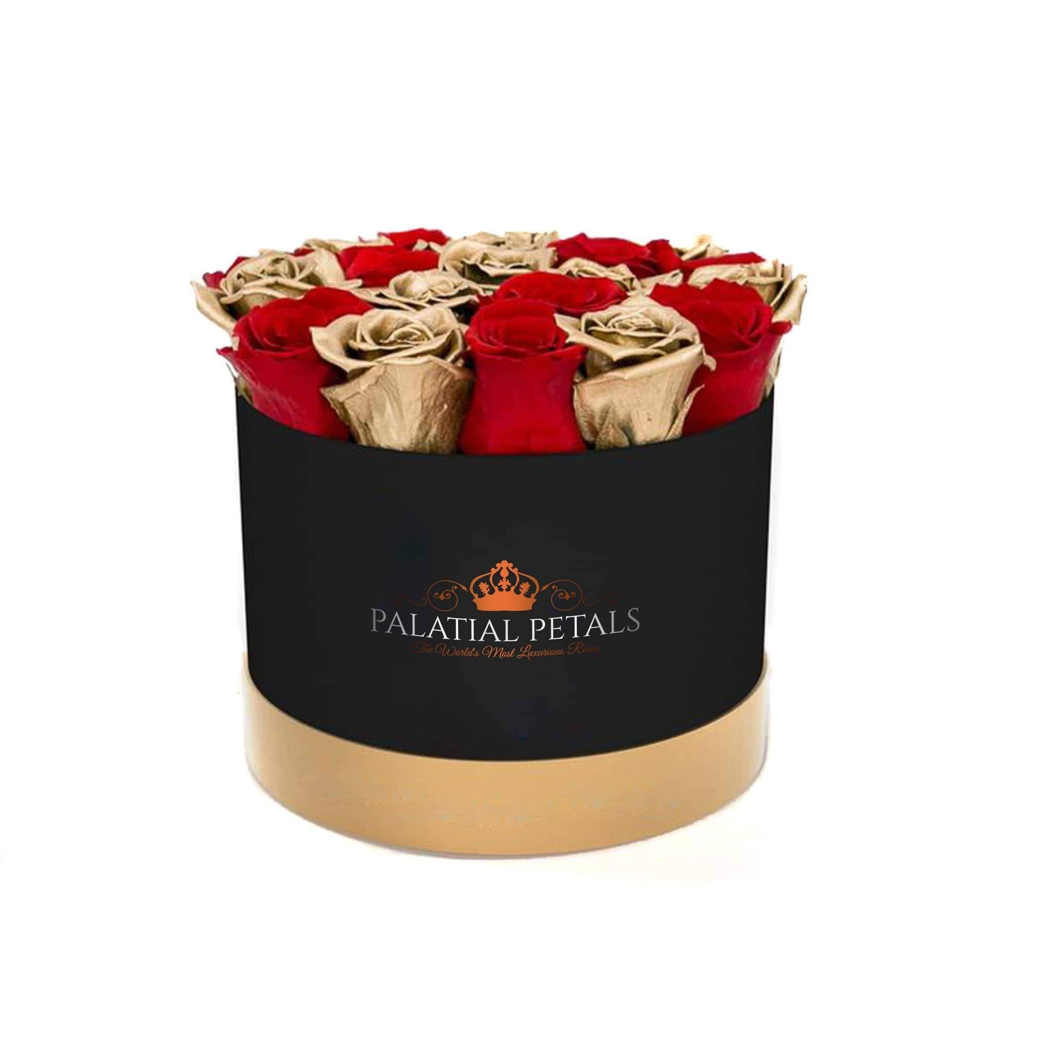 24K Gold & Red Roses That Last A Year - Classic Rose Box – Palatial Petals