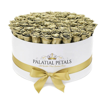 24k Gold Roses That Last A Year - Deluxe Rose Box