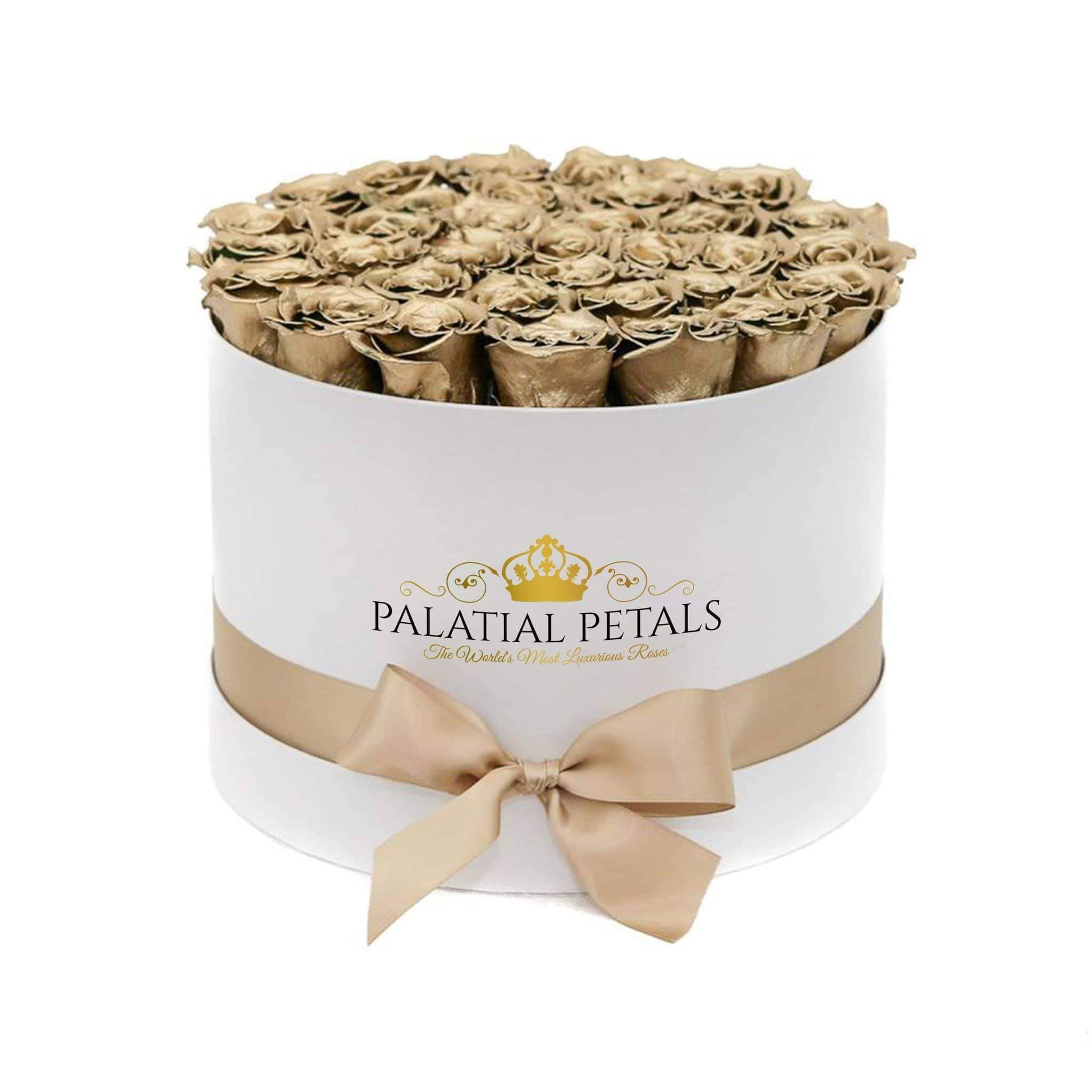 Gold Roses In A Box 24k Gold Roses That Last A Year - Grande Rose Box – Palatial Petals