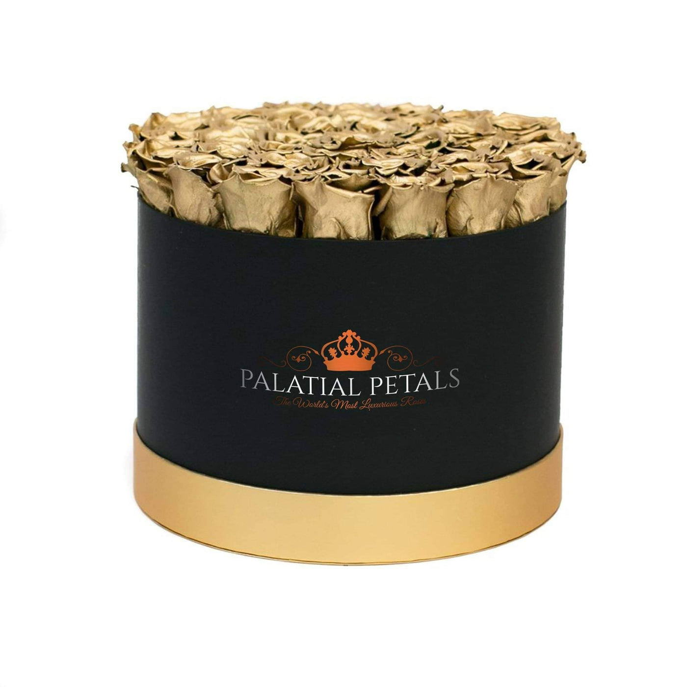 Beautiful Gold Roses 24K Gold Preserved Roses in Grande Round Box – Luxury Roses That Last a ...