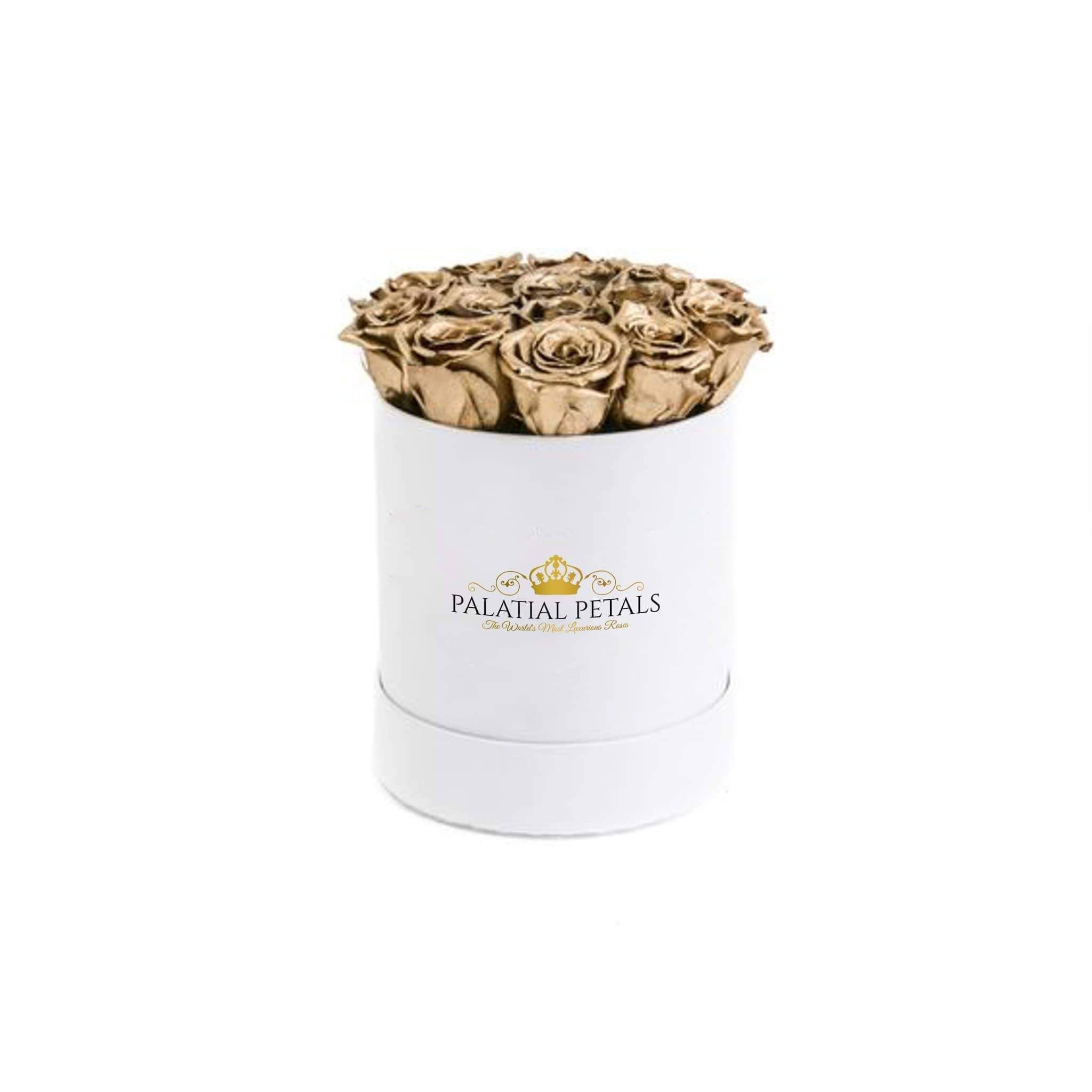 Small Gold Roses 24k Gold Roses That Last A Year - Small Rose Box | PalatialPetals.com ...
