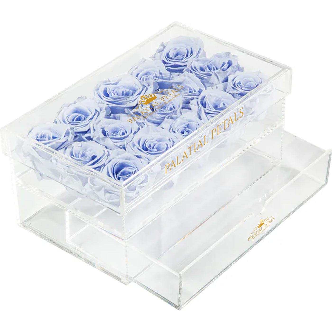 Violet Eternity Roses - Acrylic Box