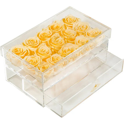Peach Eternity Roses - Acrylic Box