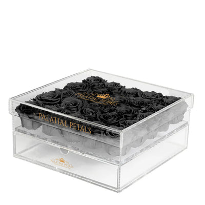 Black Eternity Roses - Acrylic Box