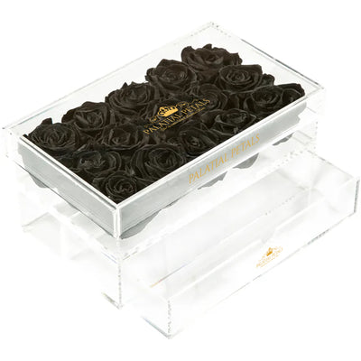 Black Eternity Roses - Acrylic Box