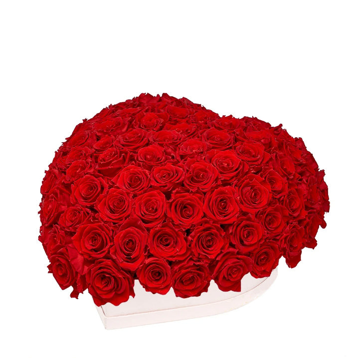 Louboutin Red Roses That Last A Year - Love Heart "Crown"