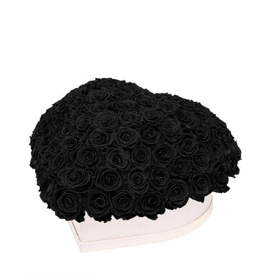 Black Roses That Last A Year - Love Heart "Crown"
