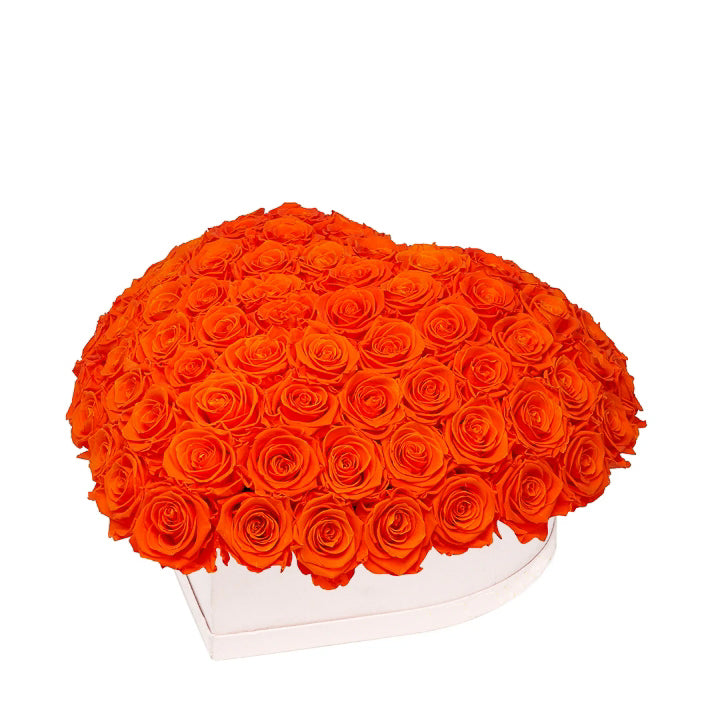 Hermès Orange Roses That Last A Year - Love Heart "Crown"