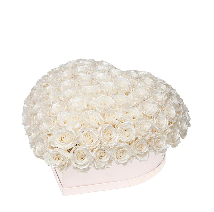 Pearl Roses That Last A Year - Love Heart "Crown"