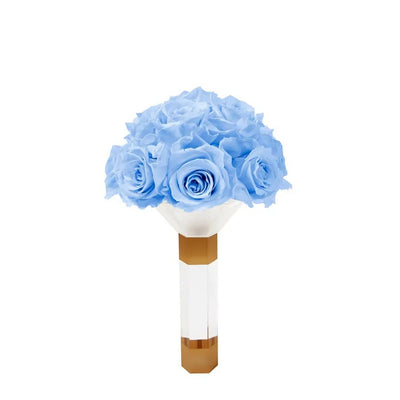 Baby Blue Luxury Eternity Rose Bridesmaid Bouquet