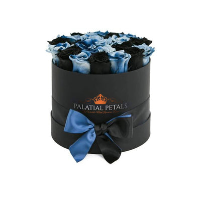 Black & Blue Roses That Last A Year - Classic Rose Box