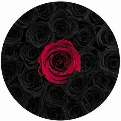 Black & Red Roses That Last A Year - Classic Rose Box