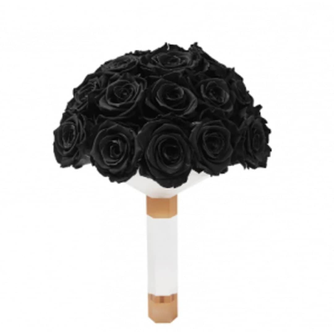 Black Luxury Eternity Rose Bridal Bouquet