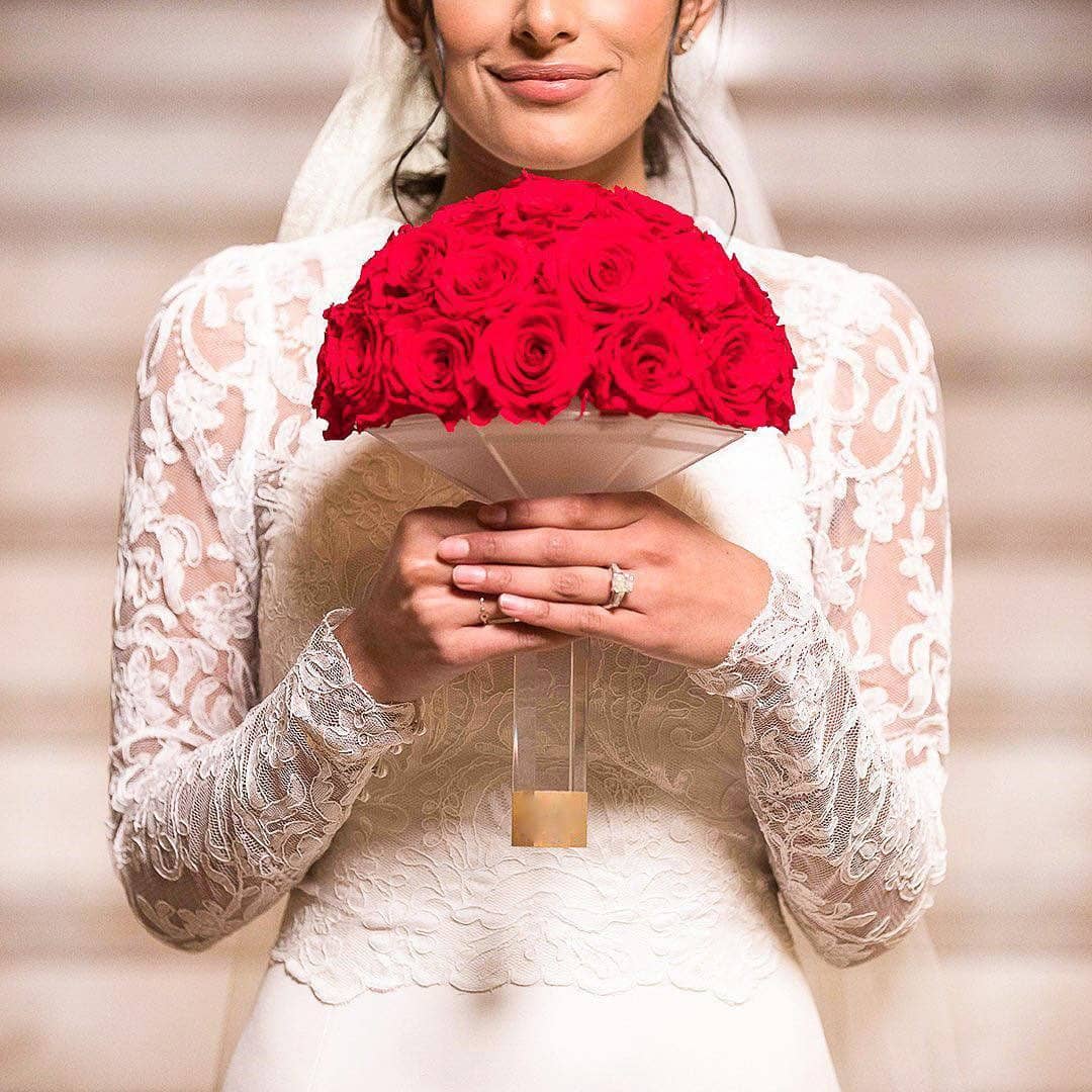 Red Luxury Eternity Rose Bridal Bouquet