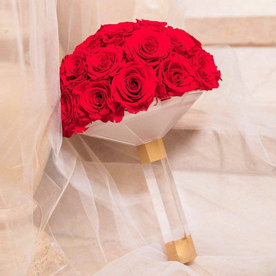 Red Luxury Eternity Rose Bridal Bouquet