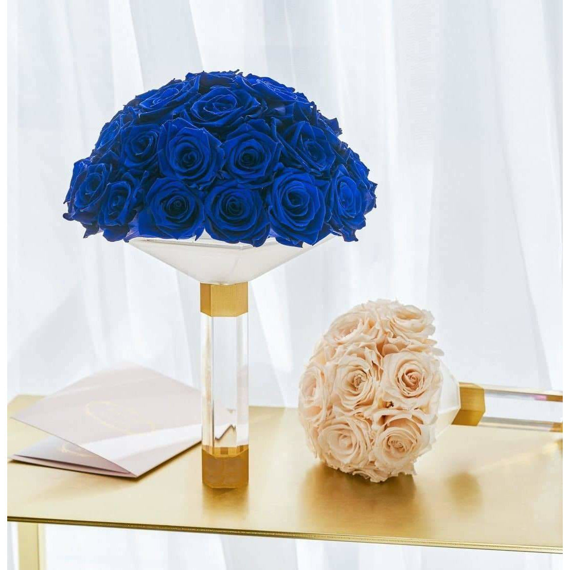 Royal Blue Rose Luxury Eternity Bridesmaid Bouquet