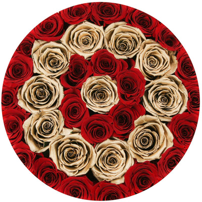 Louboutin Red & 24k Gold Roses - Grande