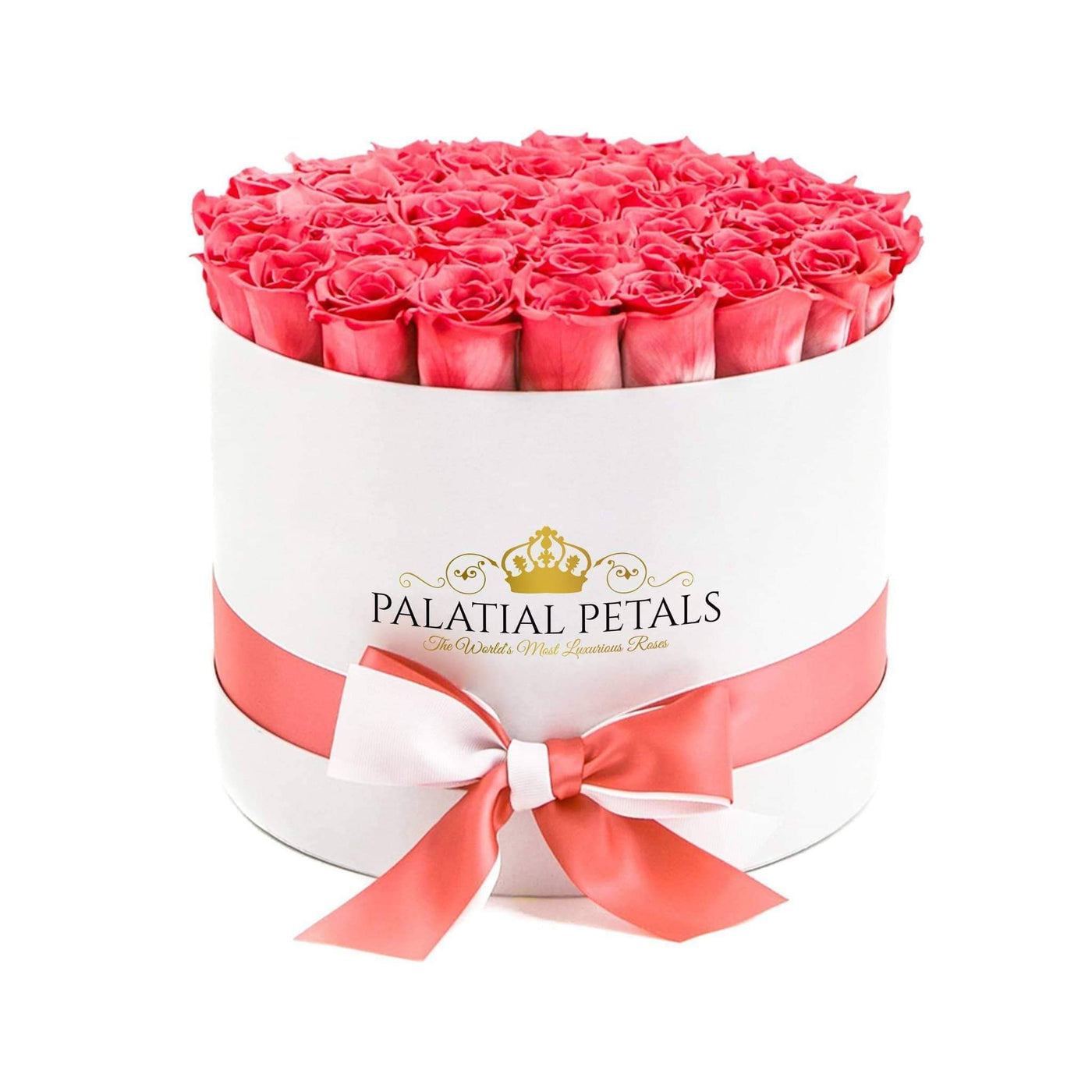 Coral Pink Roses That Last A Year - Grande Rose Box
