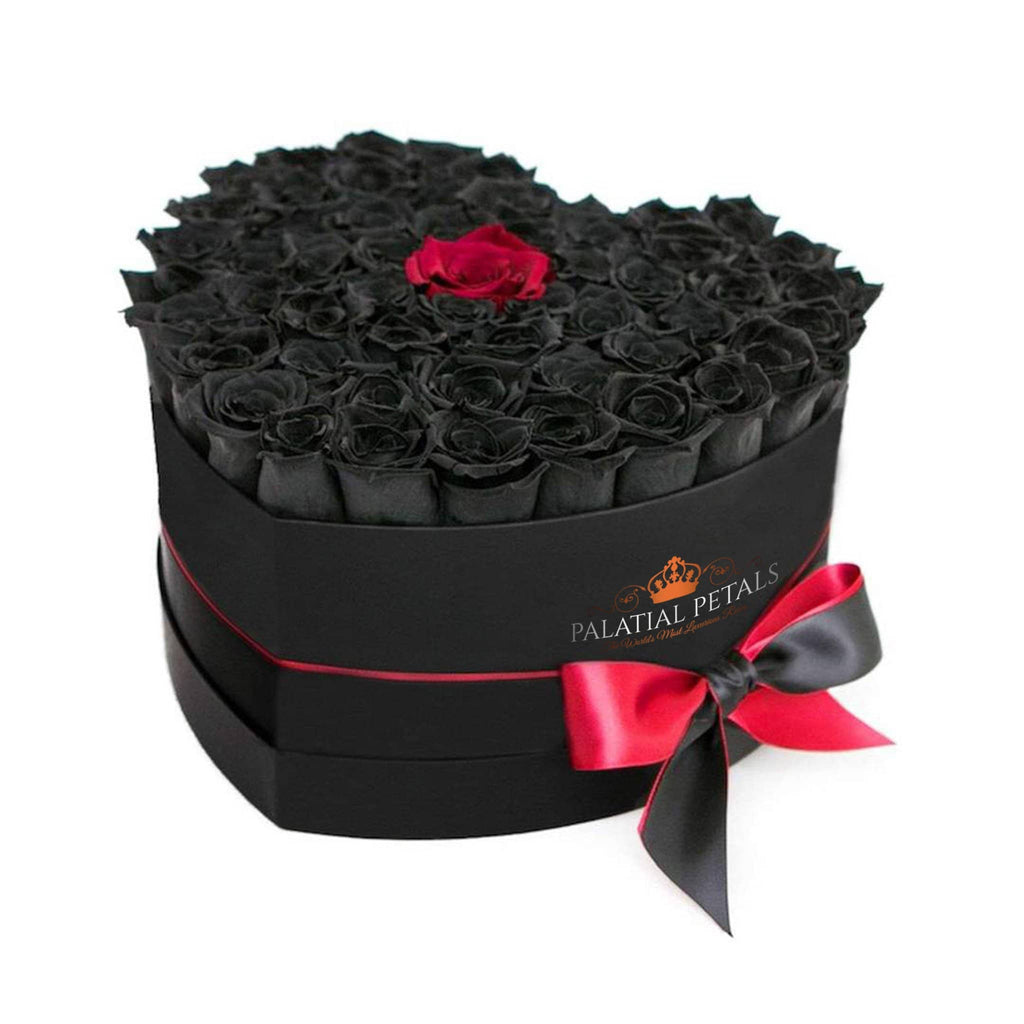 Limited Edition Glitter Red Roses That Last A Year - Love Heart Rose Box –  Palatial Petals