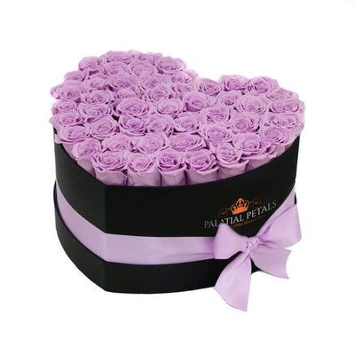 Lavender Roses That Last A Year - Love Heart Rose Box