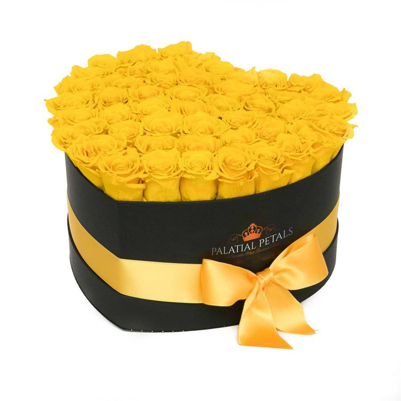 Yellow Roses That Last A Year - Love Heart Box