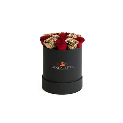 Louboutin Red & 24k Gold Roses That Last A Year - Petite Rose Box