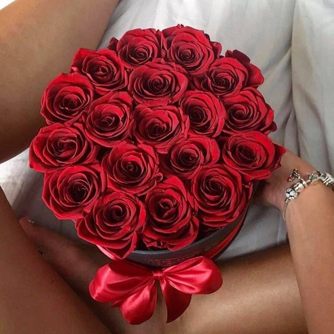 Classic Red Forever Roses – Luxury Medium Preserved Rose Box