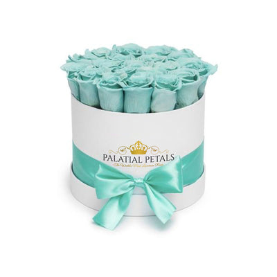 Tiffany Blue Roses That Last A Year - Classic Rose Box