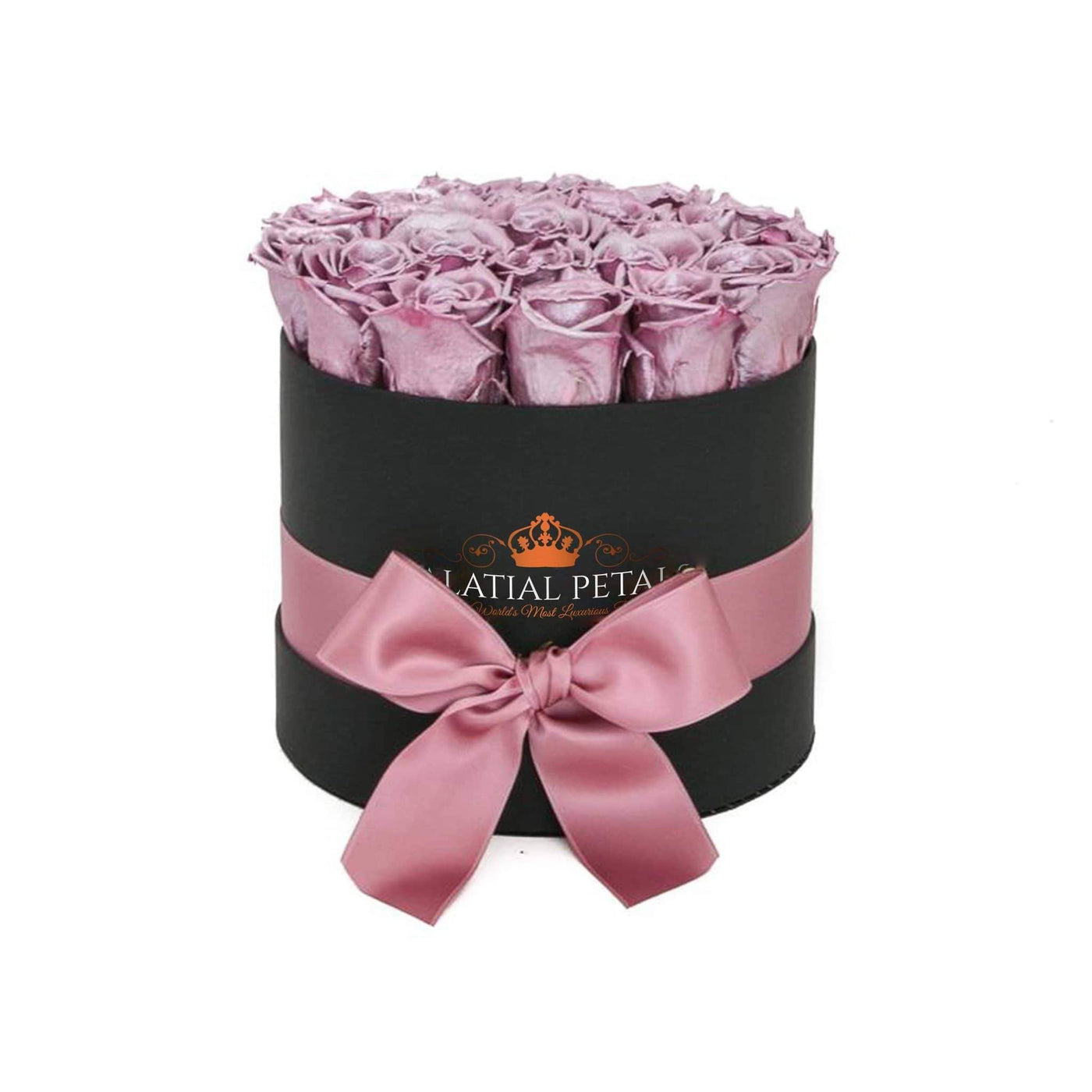 Metallic Pink Roses That Last A Year - Classic Rose Box