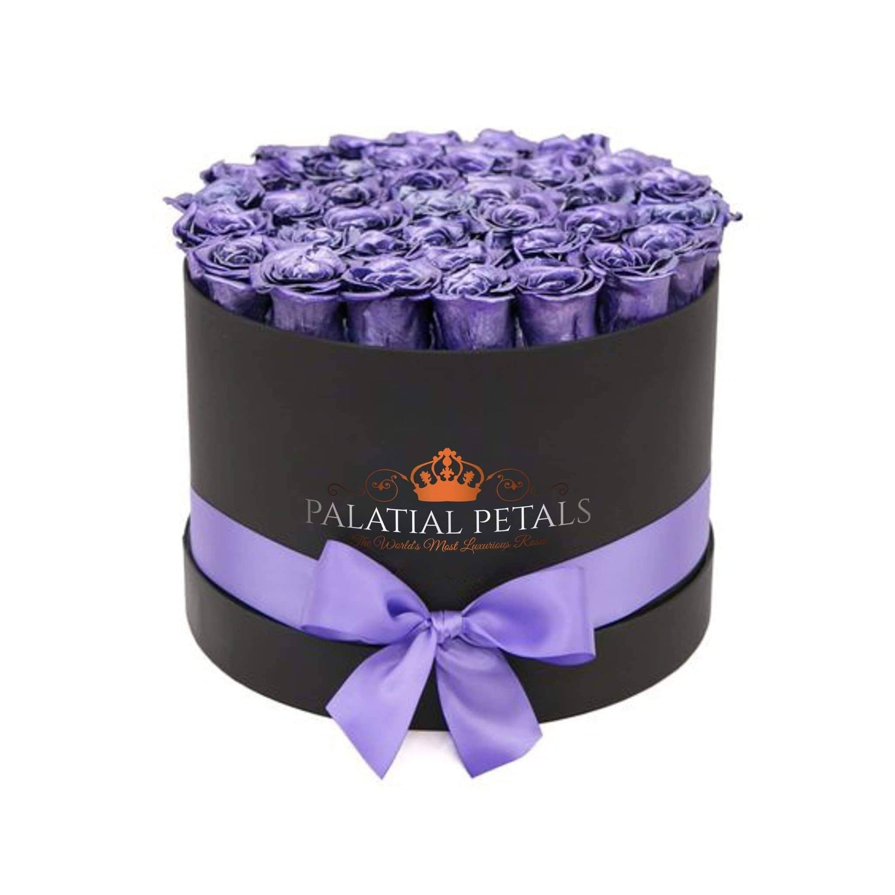 Real Metalic Purple Roses Metallic Purple Roses That Last a Year – Grande Rose Box | Palatial ...