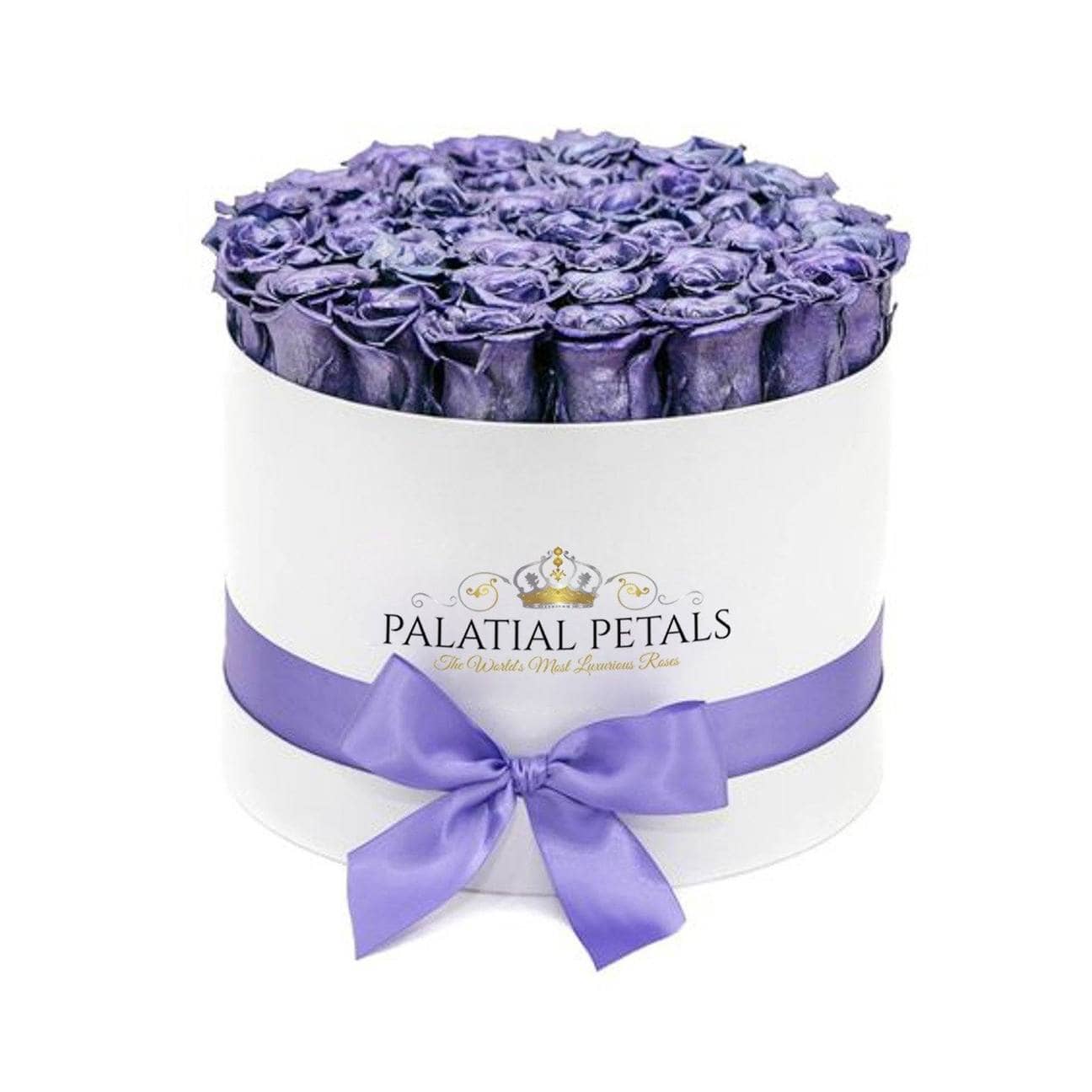 Real Metalic Purple Roses Metallic Purple Roses That Last a Year – Grande Rose Box | Palatial ...