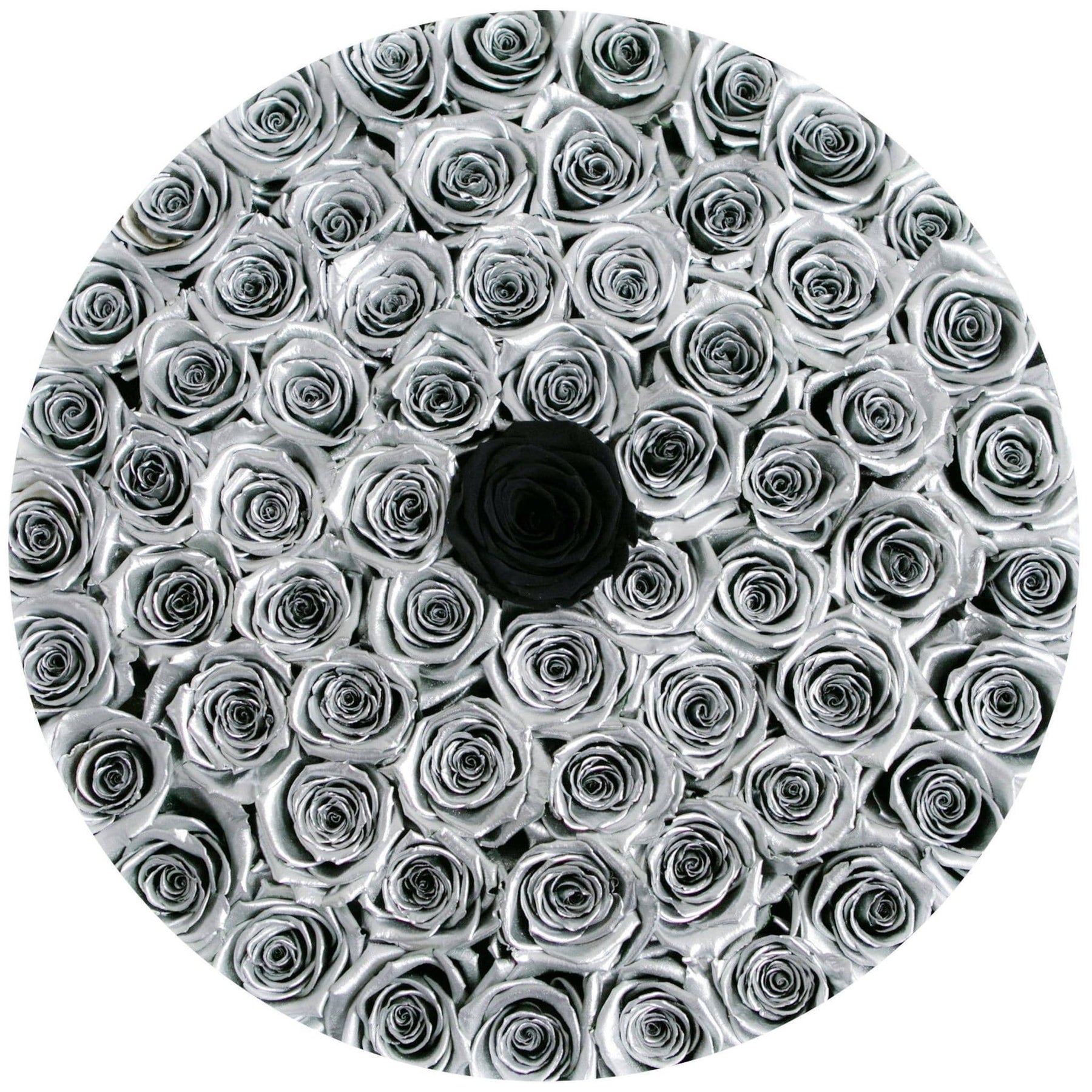 Metallic Silver Roses That Last A Year - Deluxe Rose Box – Palatial Petals