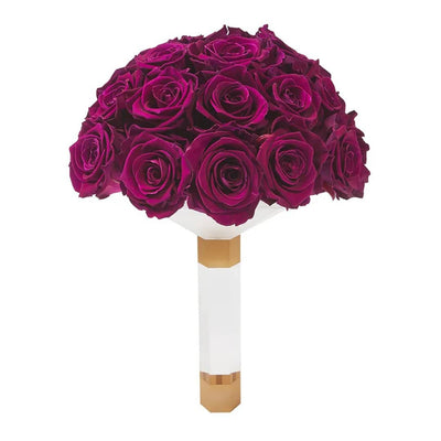 Plum Luxury Eternity Rose Bridal Bouquet