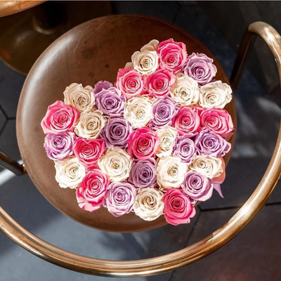 Princess Roses That Last A Year - Love Heart Box