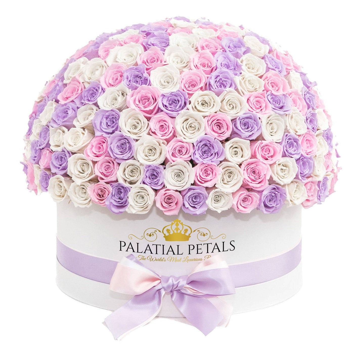 Princess Roses That Last A Year (Dome) - Deluxe Rose Box
