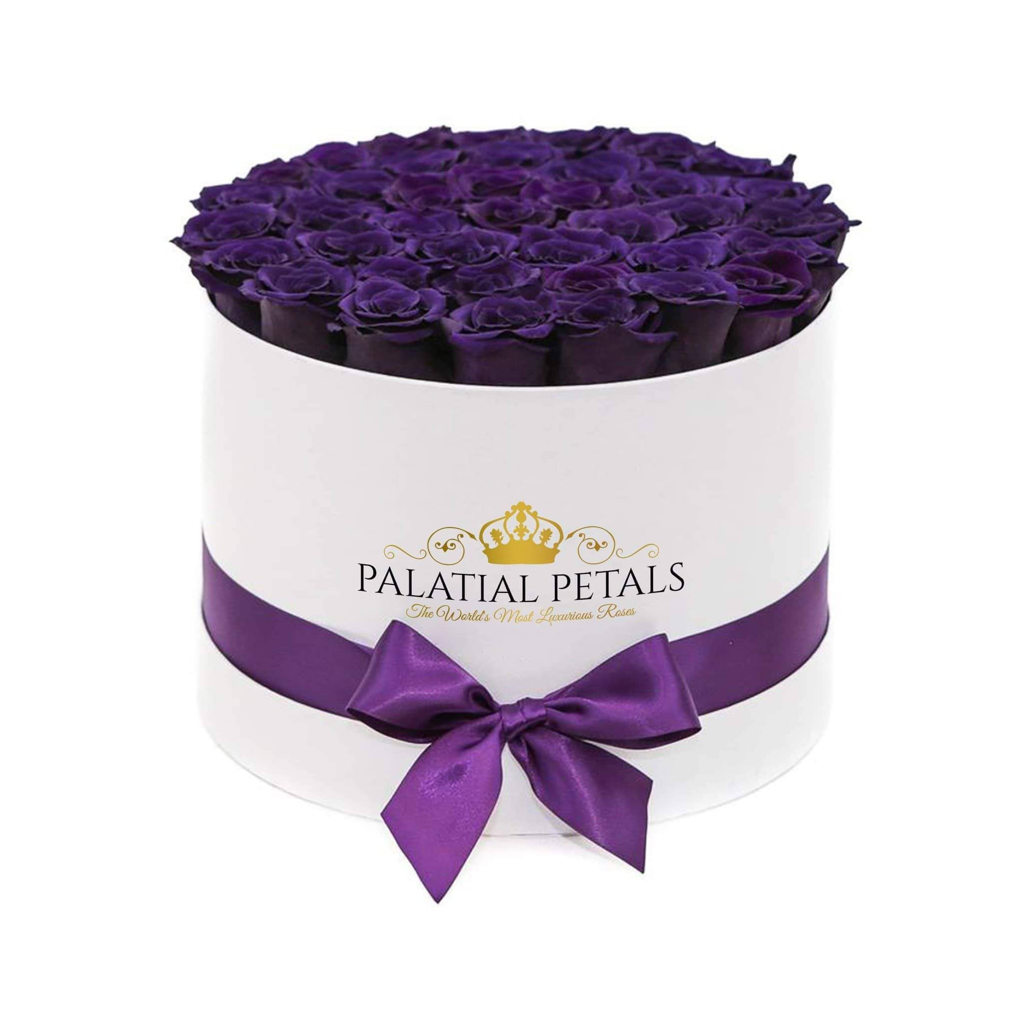 Majestic Purple Preserved Roses That Last A Year - Large Rose Box ...