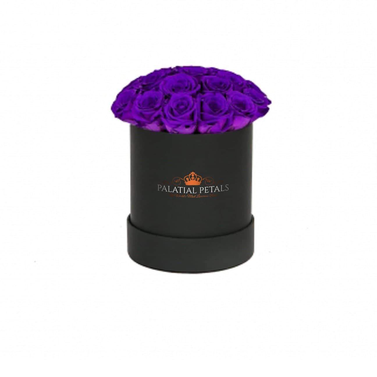 Purple Roses That Last A Year - Petite Rose Box