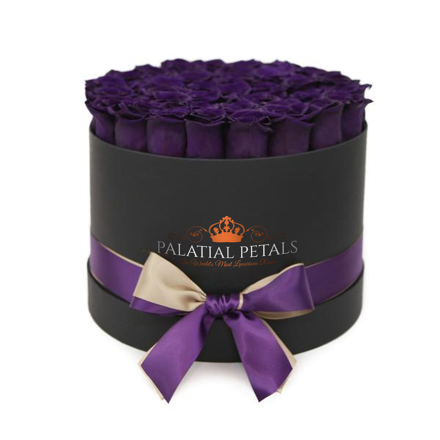 At Last Roses Purple Majestic Purple Preserved Roses That Last A Year - Large Rose Box ...