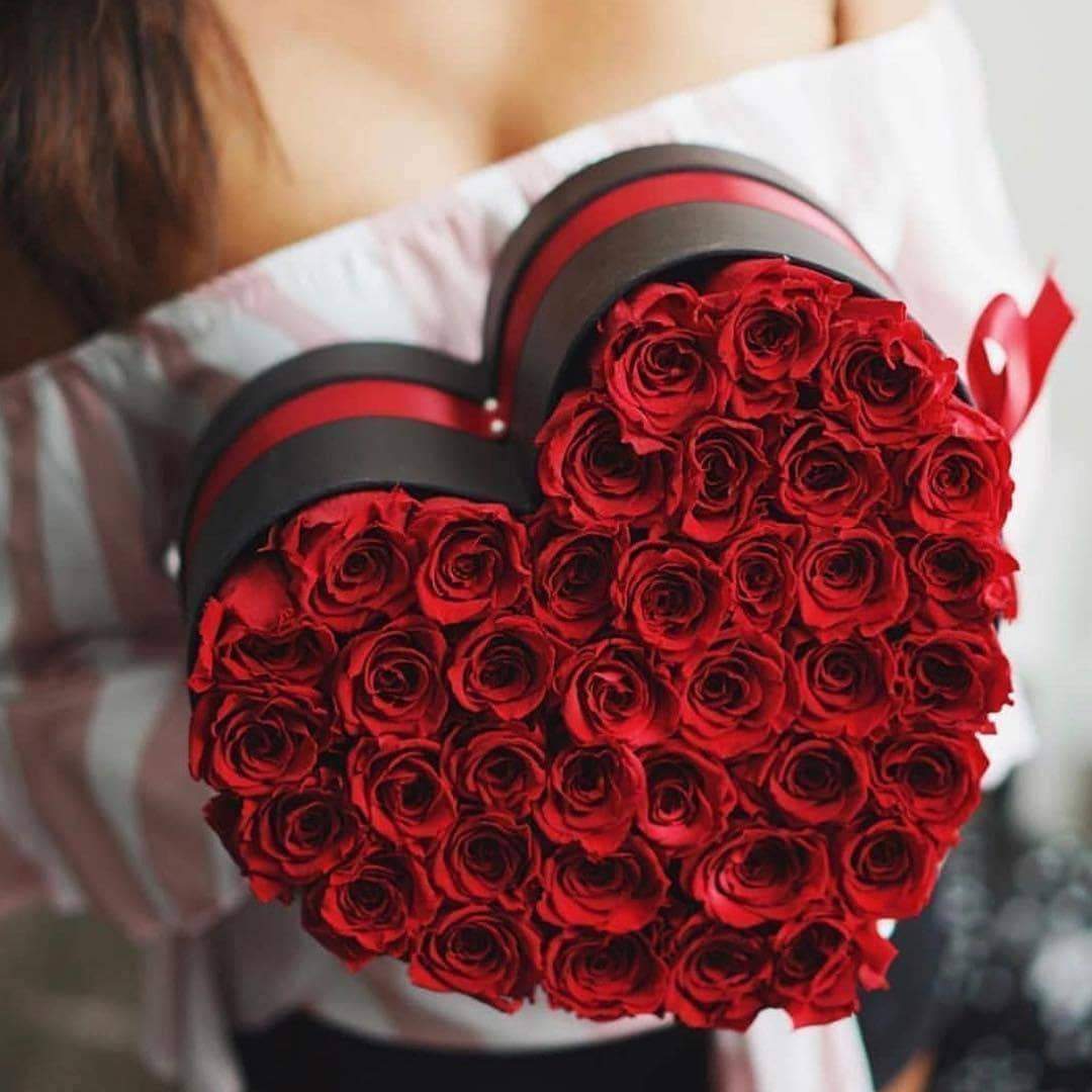 Red Roses That Last A Year - Love Heart Rose Box – Palatial Petals