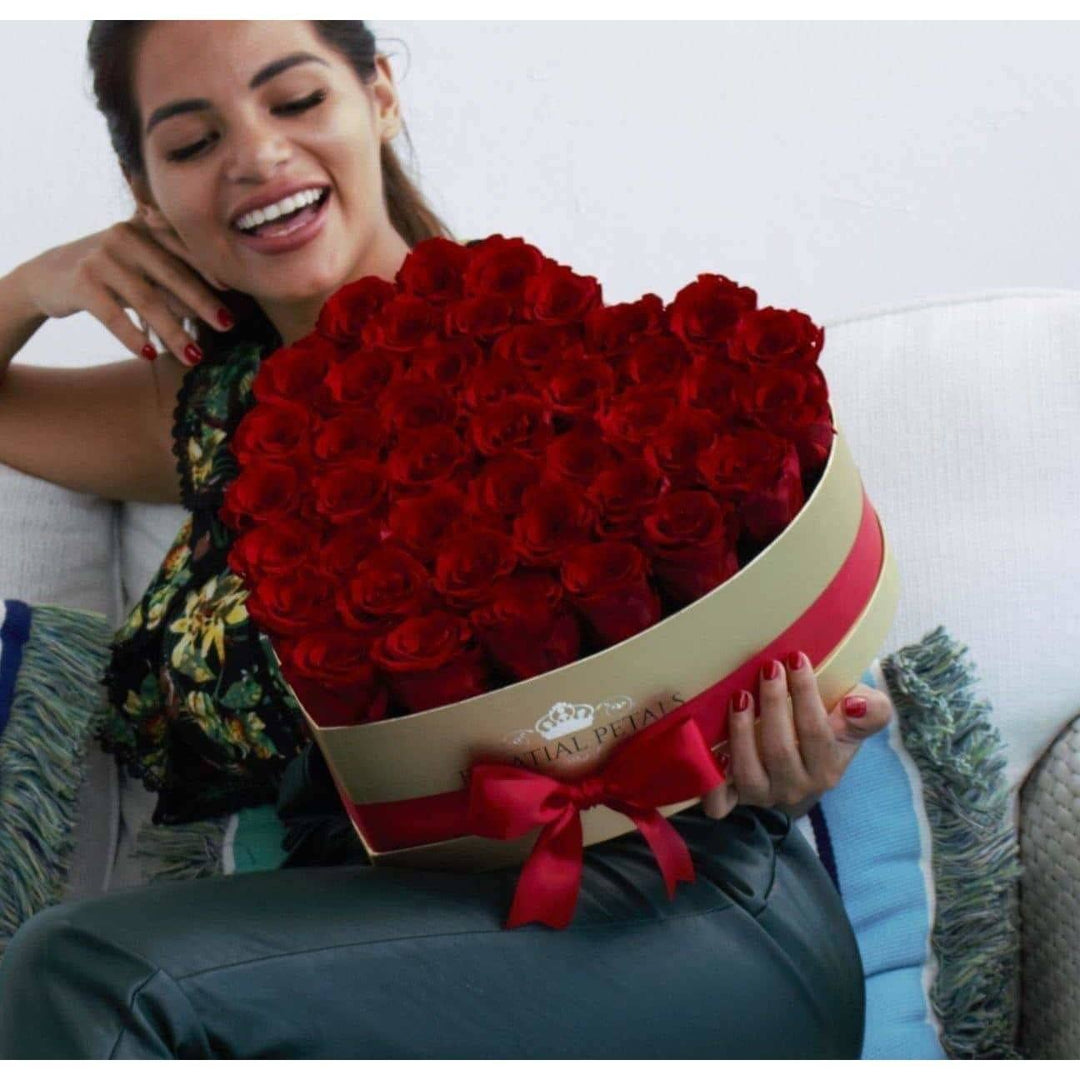 Red Roses That Last A Year - Love Heart Rose Box – Palatial Petals